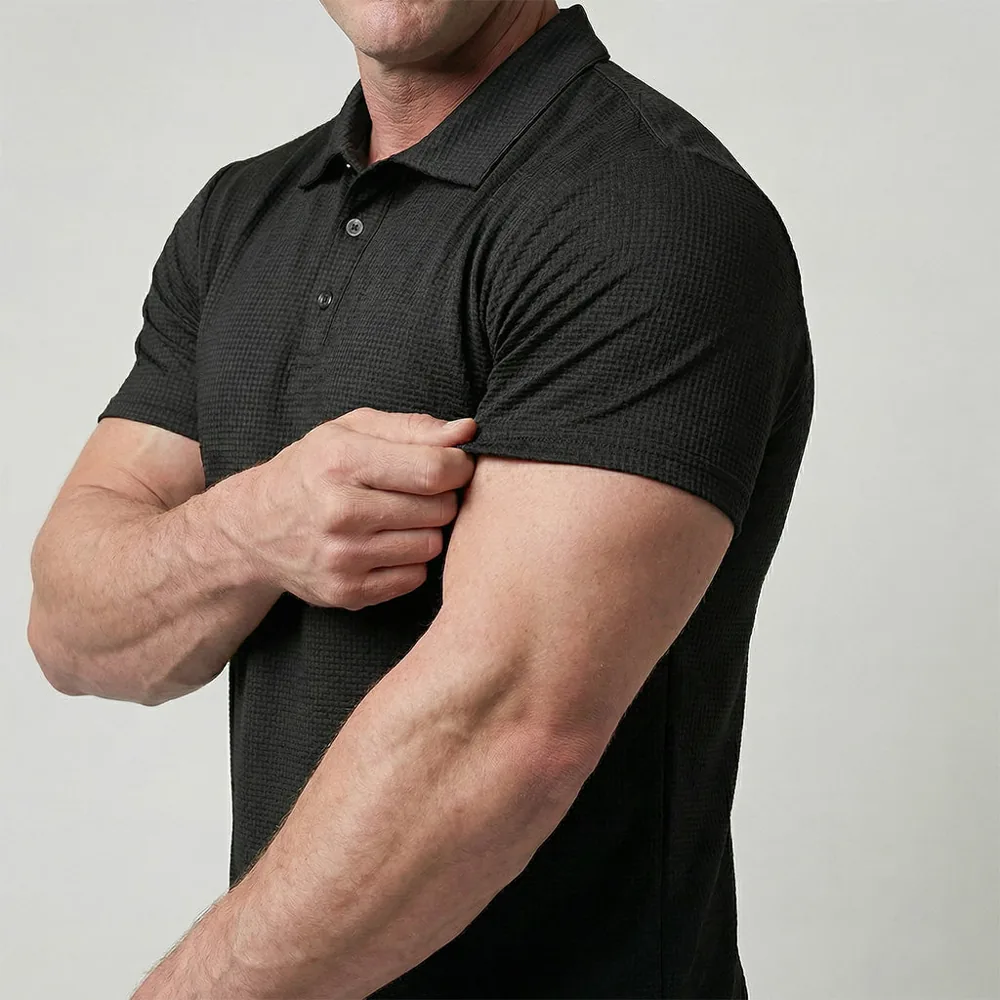 Capri - Men's Ultra Comfortable Polo Shirt — Espresso Black